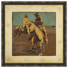 Trotting Around Framed Canvas