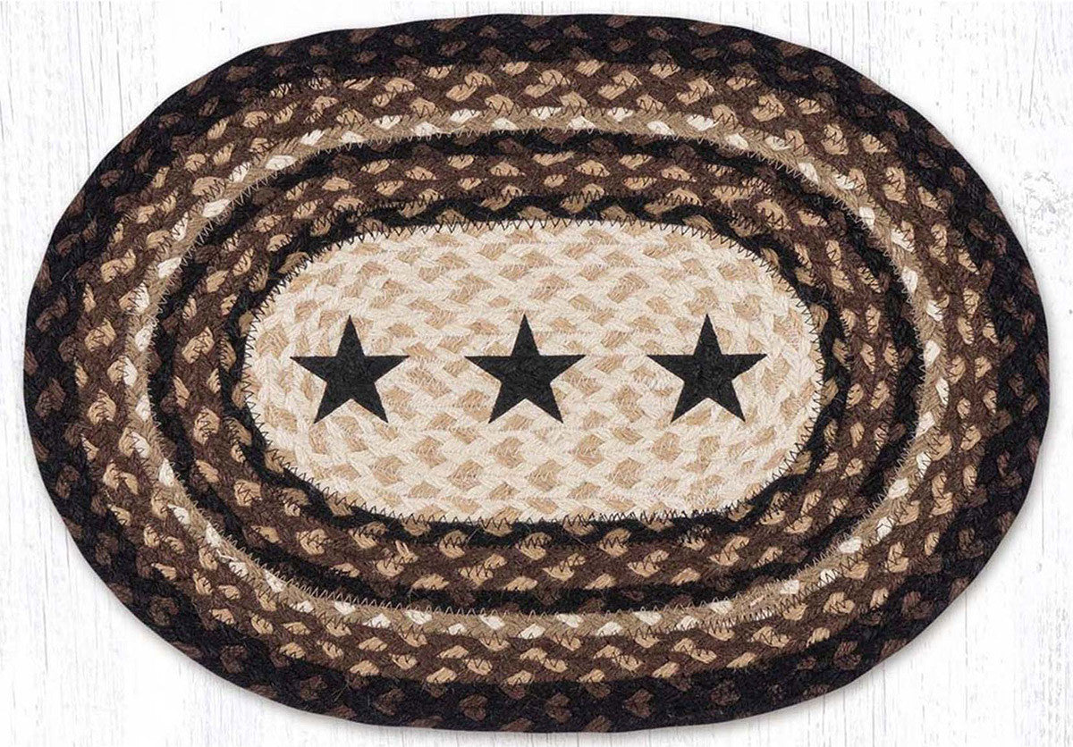 Black Lined Beacon Placemats - Set of 2