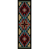 Rustic Cross Blue Southwestern Rug - 2 x 8