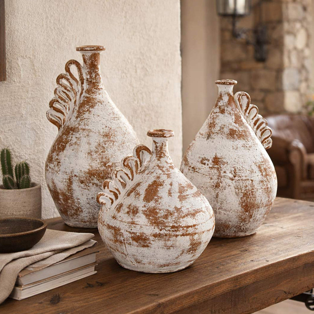 Swirling Sands Clay Vases - Set of 3