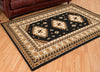 Tres Diamonds Black Rug - 2 x 3