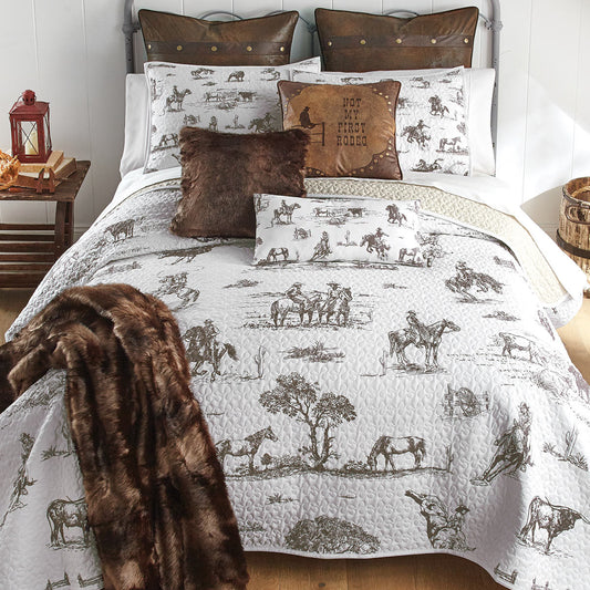 Cowboy Ranch Quilt Bed Set - King - SALE