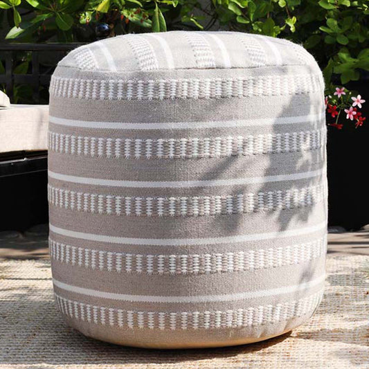 Desert Calm Beige Pouf