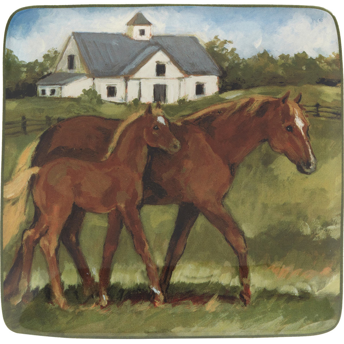 Horse Farm Canape Plates - Set of 4 - OUT OF STOCK UNTIL 08/19/2026