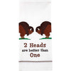 Two Heads Decorative Dishtowel - Set of 2