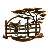 Saddle on Fence Metal Wall Art
