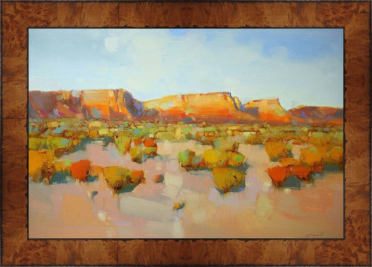 Desert Canyon Framed Canvas