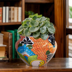 Blue Flower Medium Planter