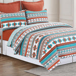 Turquoise Mirage Quilt Bed Set - Twin
