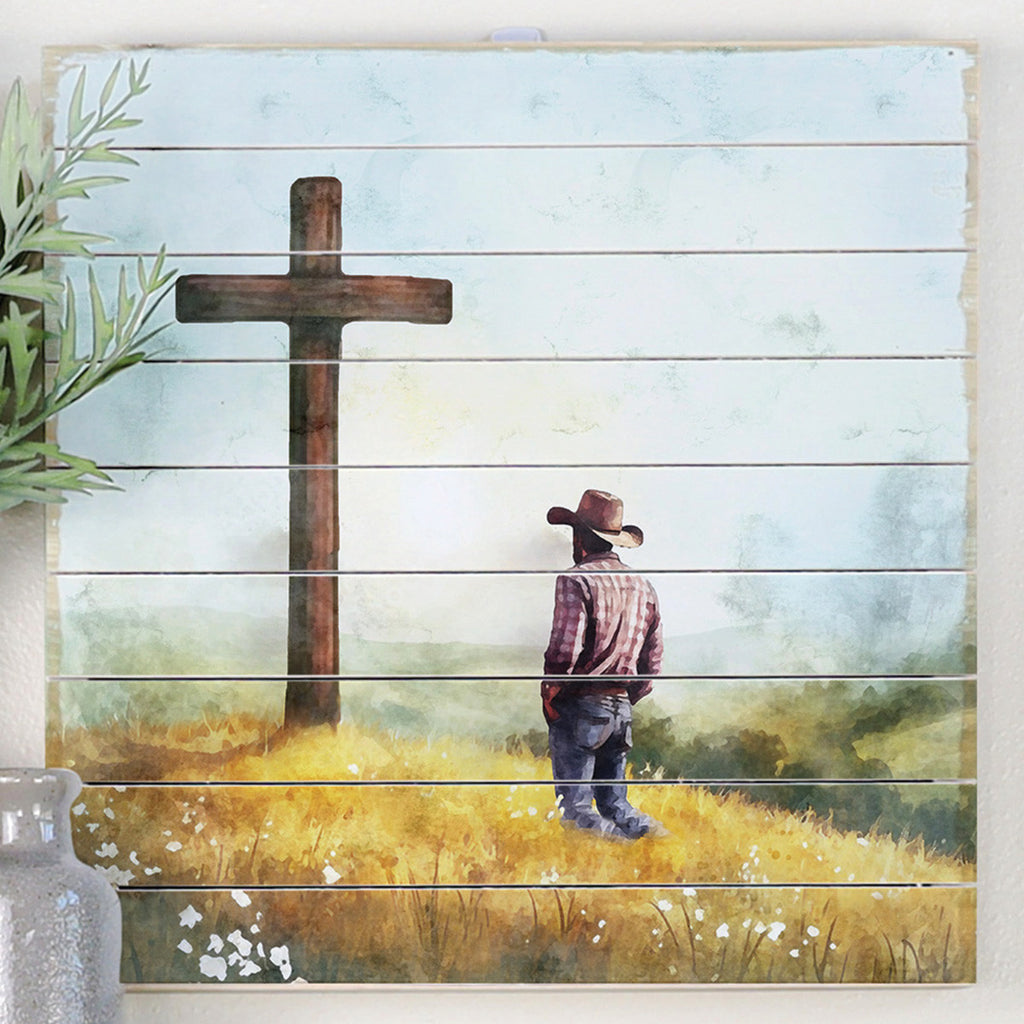 Faithful Cowboy Pallet Wall Art