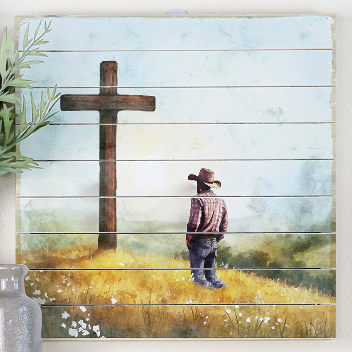 Faithful Cowboy Pallet Wall Art