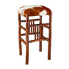 Yellowstone Gallatin Valley Spindle Backless Barstool - Cowhide Seat