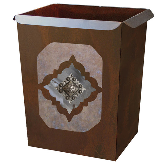 Diamond Silver Concho Waste Basket