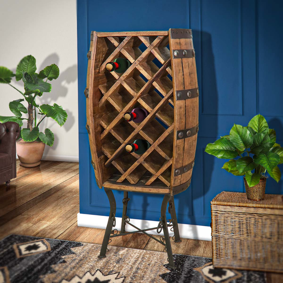 Cask Rack Cross Cask Wine Rack | Lone Star Western Decor