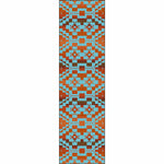 Sacred Trail Red Burst Rug - 2 x 8