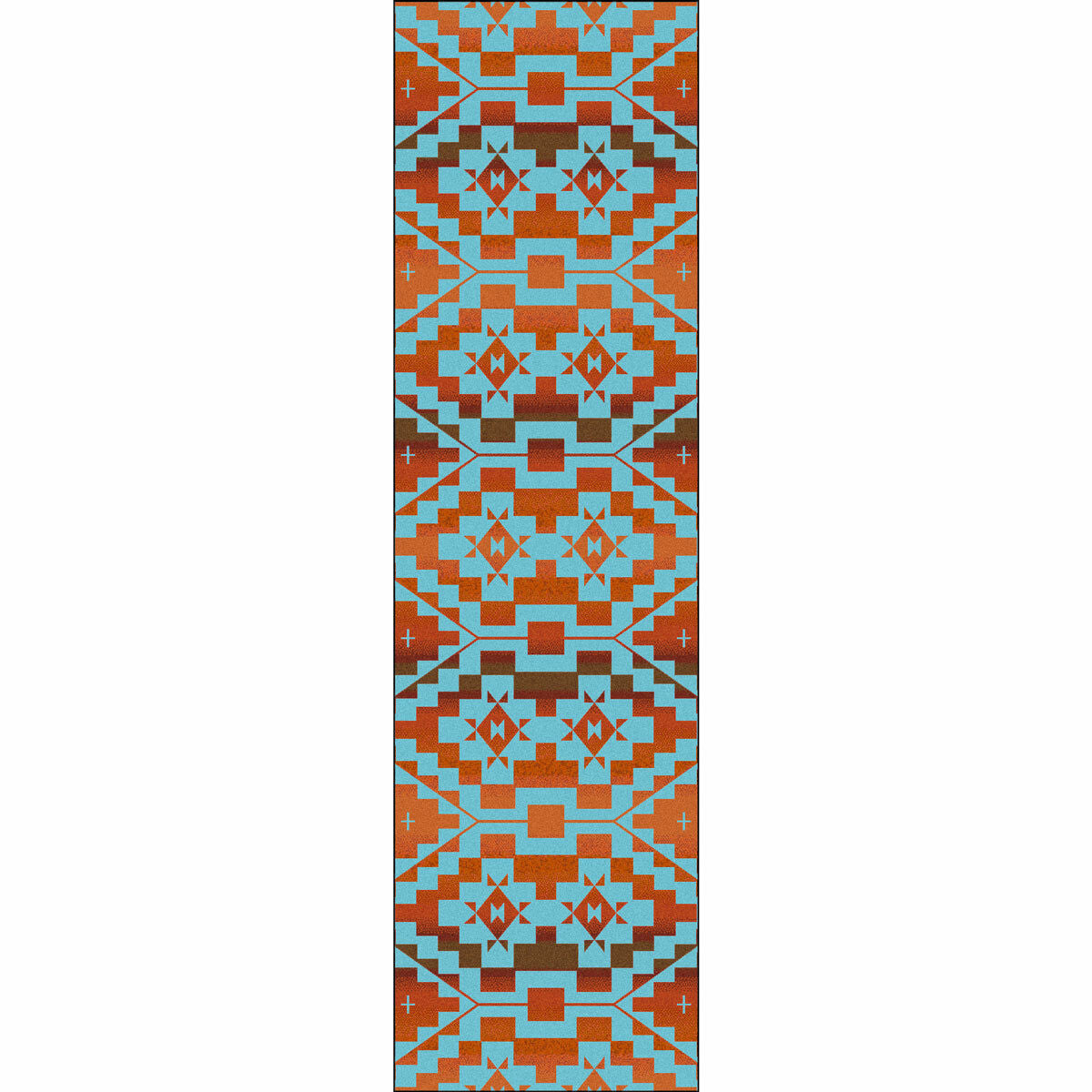 Sacred Trail Red Burst Rug - 2 x 8