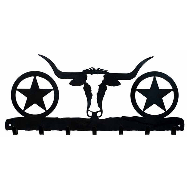Longhorn Key Chain Holder - Blackened Iron