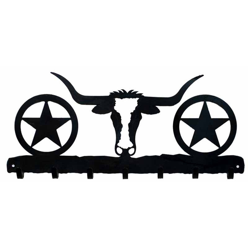 Longhorn Key Chain Holder - Blackened Iron