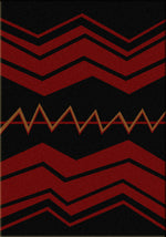 War Path Black Rug - 5 x 8