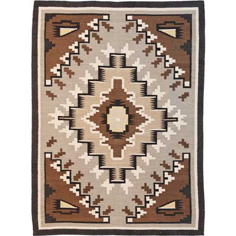 Two Gray Hills Brown Rug - 3 x 5