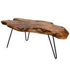 Badang Carving Natural Teak Coffee Table