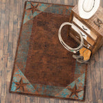 Lone Star Turquoise Rug - 5 x 8