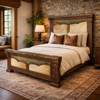 Cattle Wrangler Solid Wood & Cowhide Bed - Queen