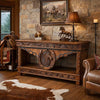 Spirit Lift-Top Console with Hand Carved Horse Detail