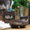 Horse Tooled Leather Bath Set (3 pcs)- SALE