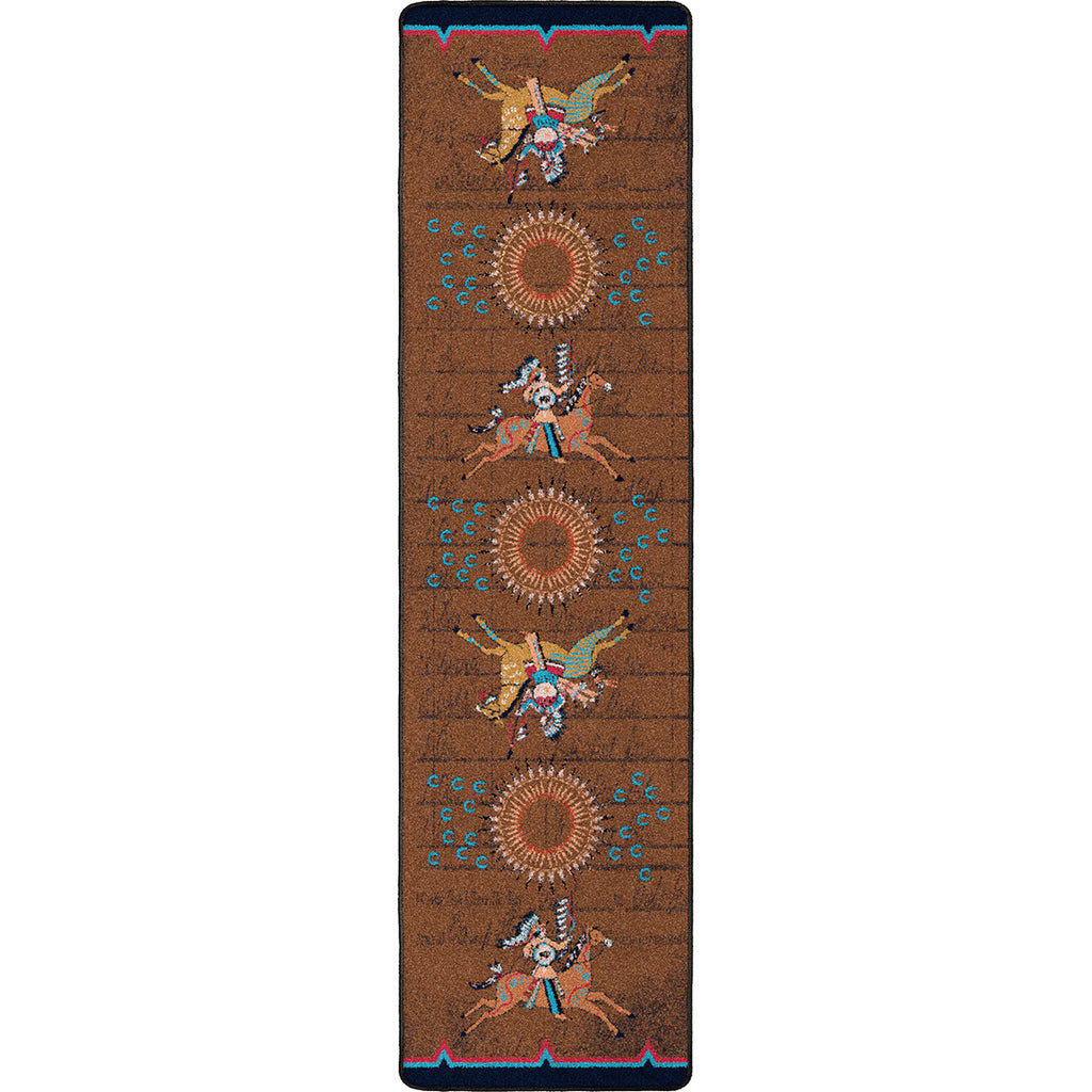 Battle Records Brown Rug - 2 x 8