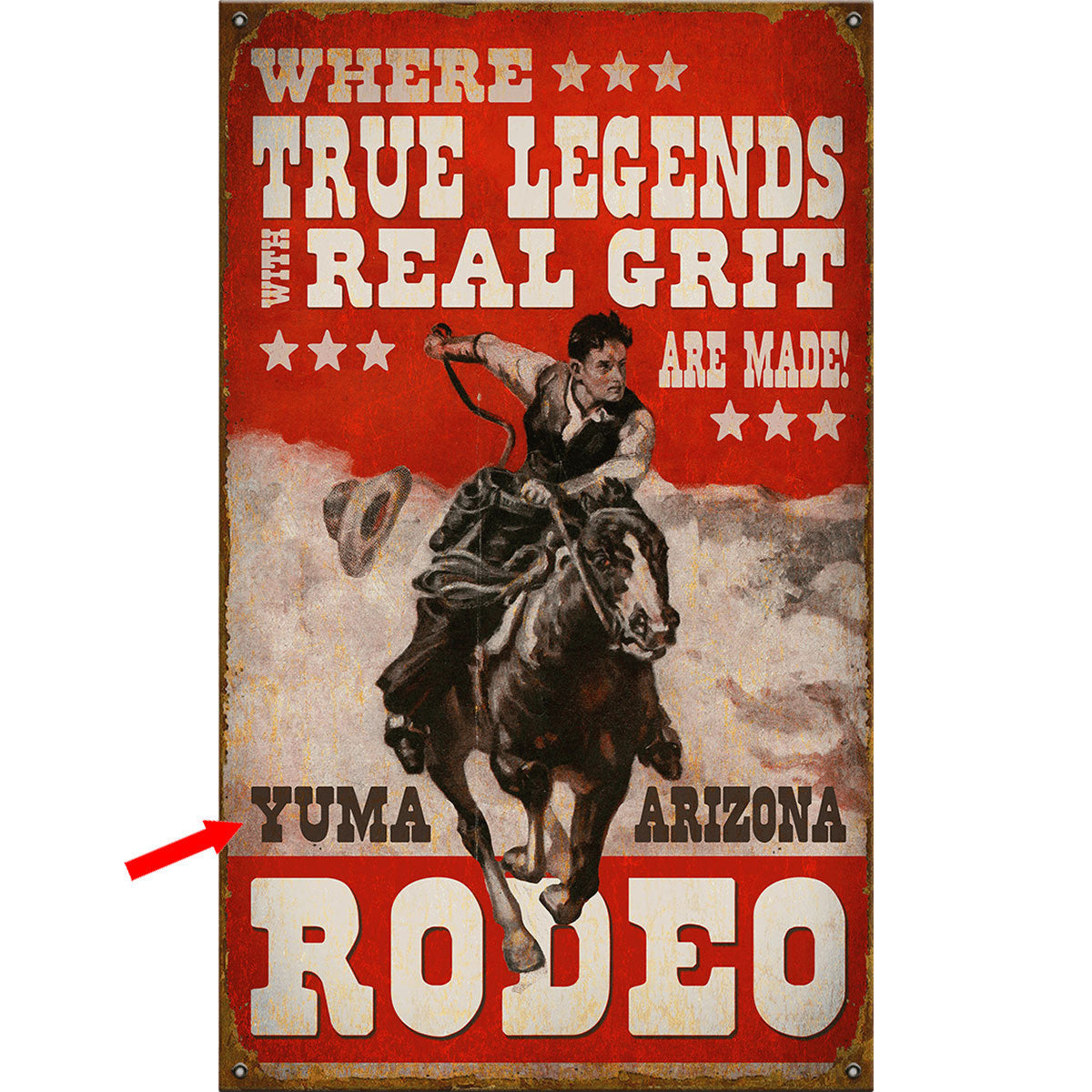 True Grit Personalized Sign
