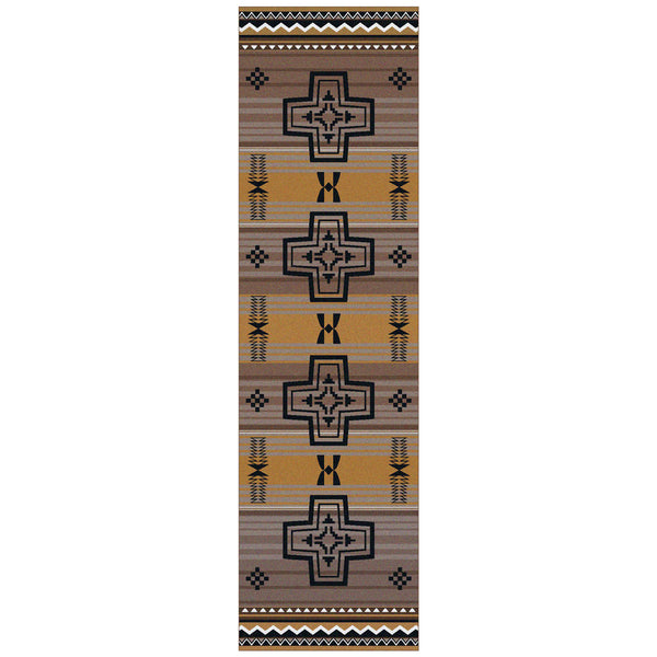 Arrow Path Gold Rug - 2 x 8