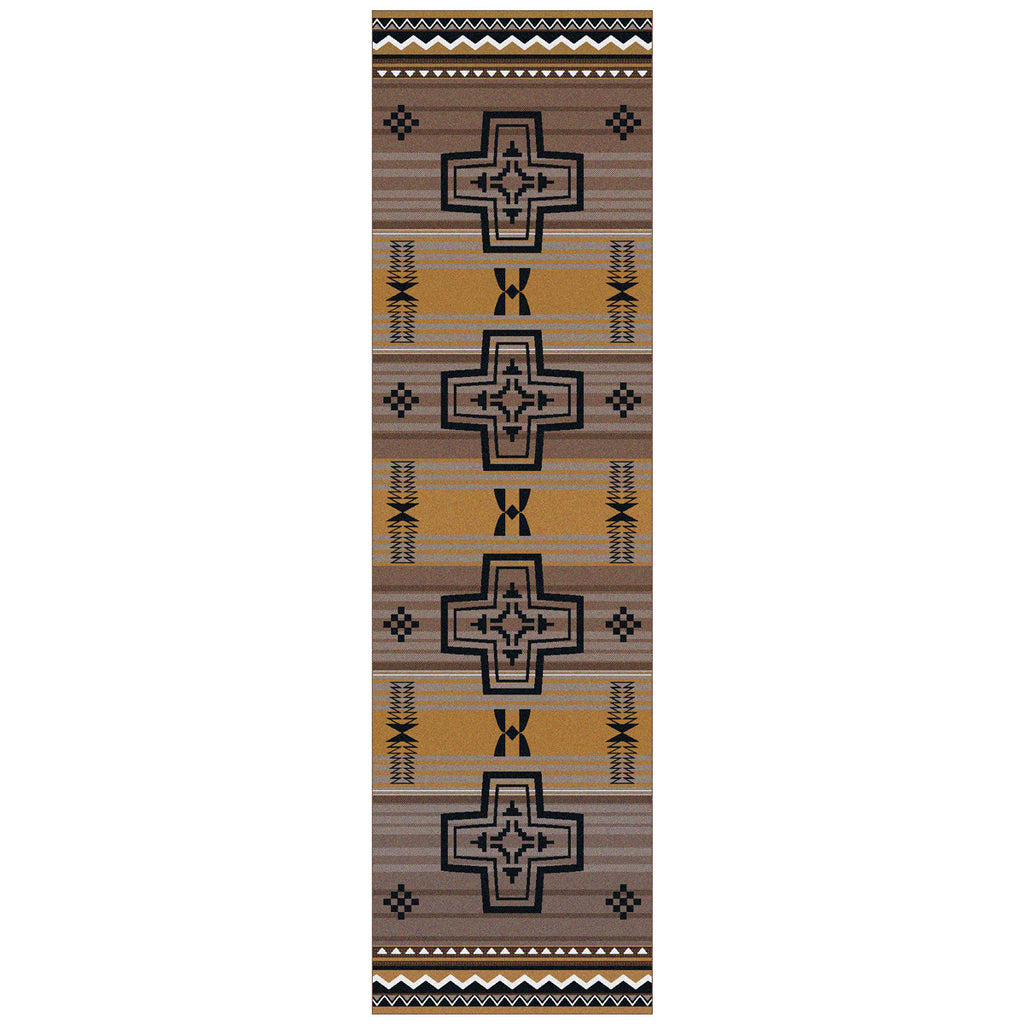 Arrow Path Gold Rug - 2 x 8