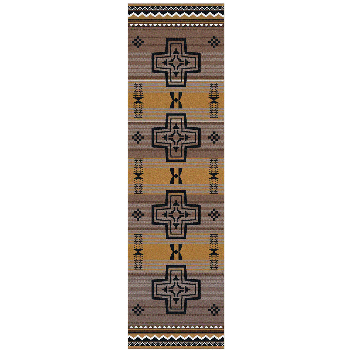 Arrow Path Gold Rug - 2 x 8