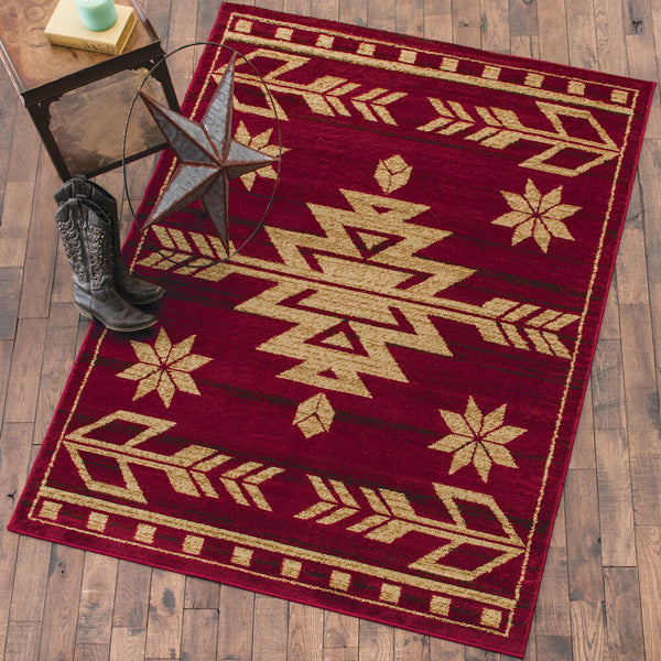 Desert Arrow Red Rug - 8 x 10