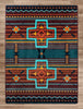 Arrow Path Blue Rug - 5 x 8