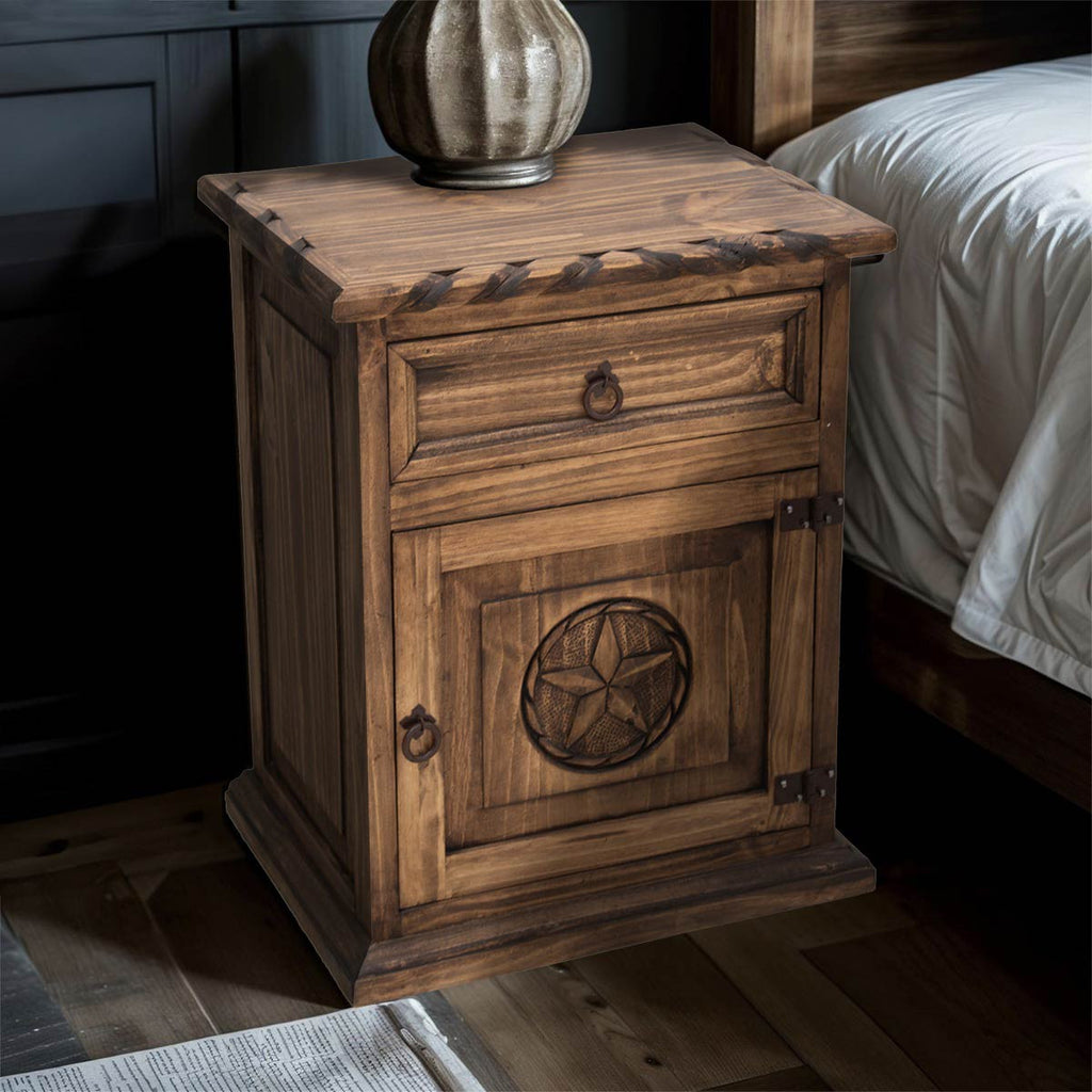 Starlight Rope Brown Nightstand - Right