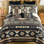 Western Mocha Quilt Bed Set - Queen