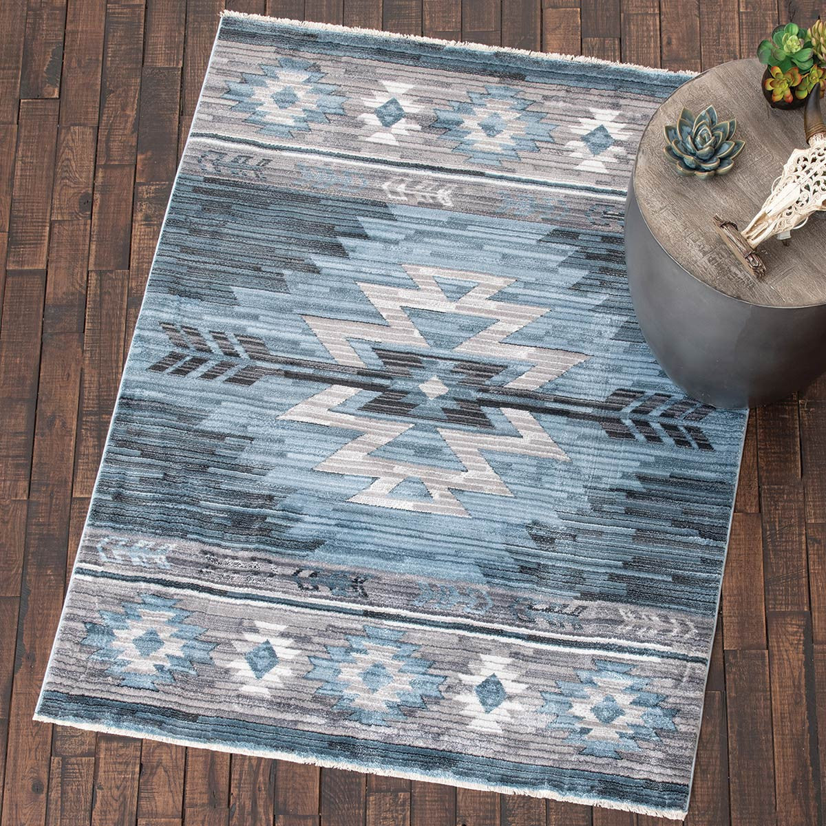 Desert Dusk Denim Rug Collection