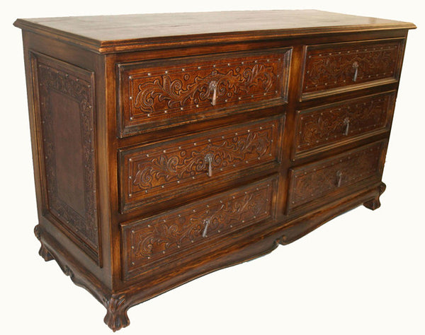Western Furniture: Spanish 6 Drawer Dresser