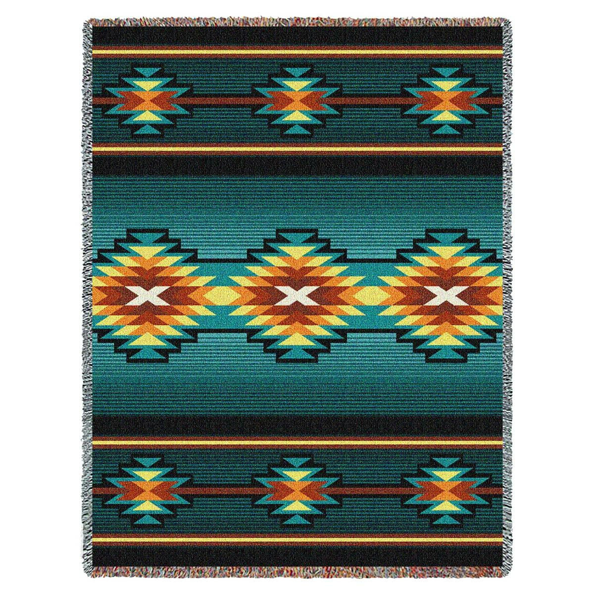 Southwest Geometric Turquoise II Throw