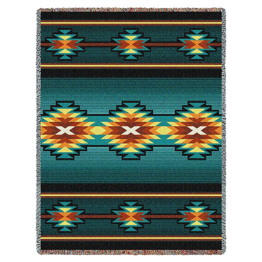 Southwest Geometric Turquoise II Throw