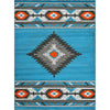 Hacienda Sky Blue Rug - 2 x 3