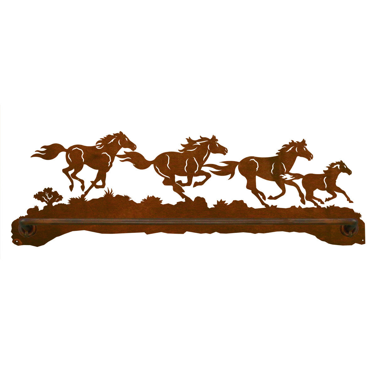 Four Horses Towel Bar - 27 Inch