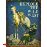Explore the Wild West Personalized Sign - 17 x 23