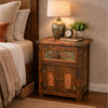 Stanfield Wood Nightstand with Copper Detail