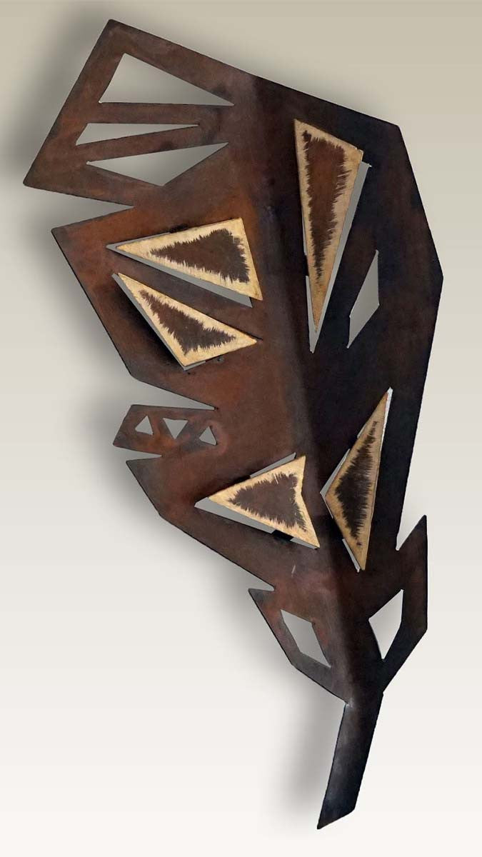Desert Plume Cream Metal Wall Art - II