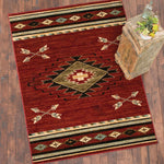 Diamond Arrow Red Rug - 2 x 8 - OUT OF STOCK UNTIL 08/10/2026