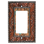 Vaquero Tooled Leather Rocker Plate