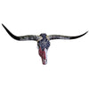 Authentic Black Longhorn Skull with Metal Star